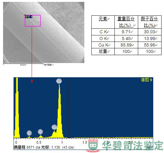 變壓器低壓側(cè)引線能譜圖