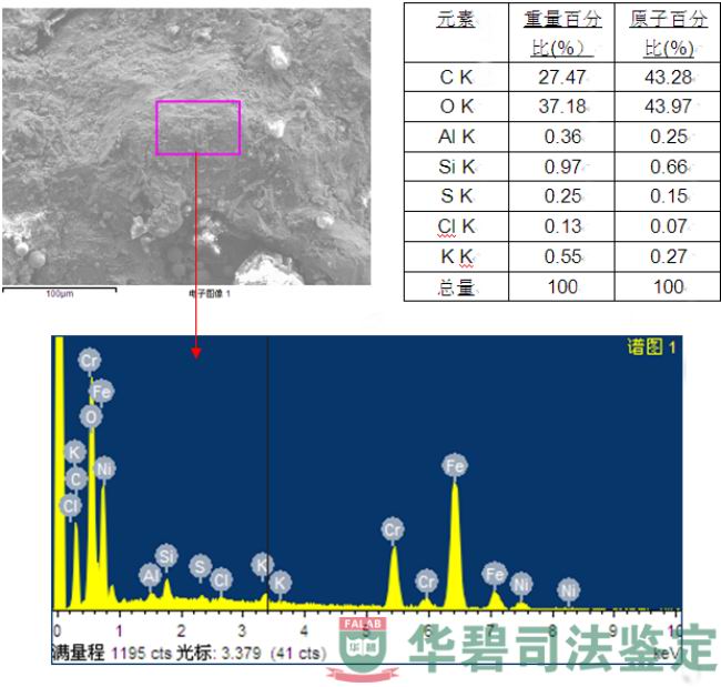 裂縫斷口能譜圖-1