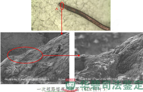 防盜器喇叭線束銅導線熔痕