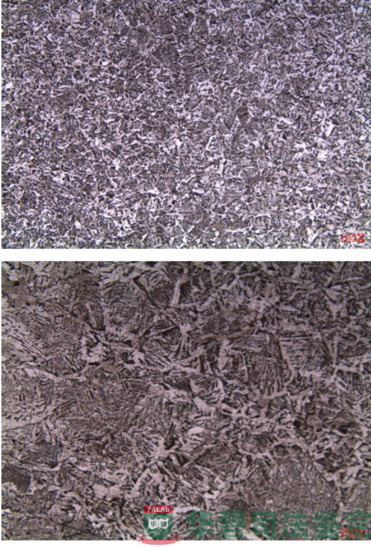 第二圈壁板縱向焊縫斷裂處斷口金相組織觀察